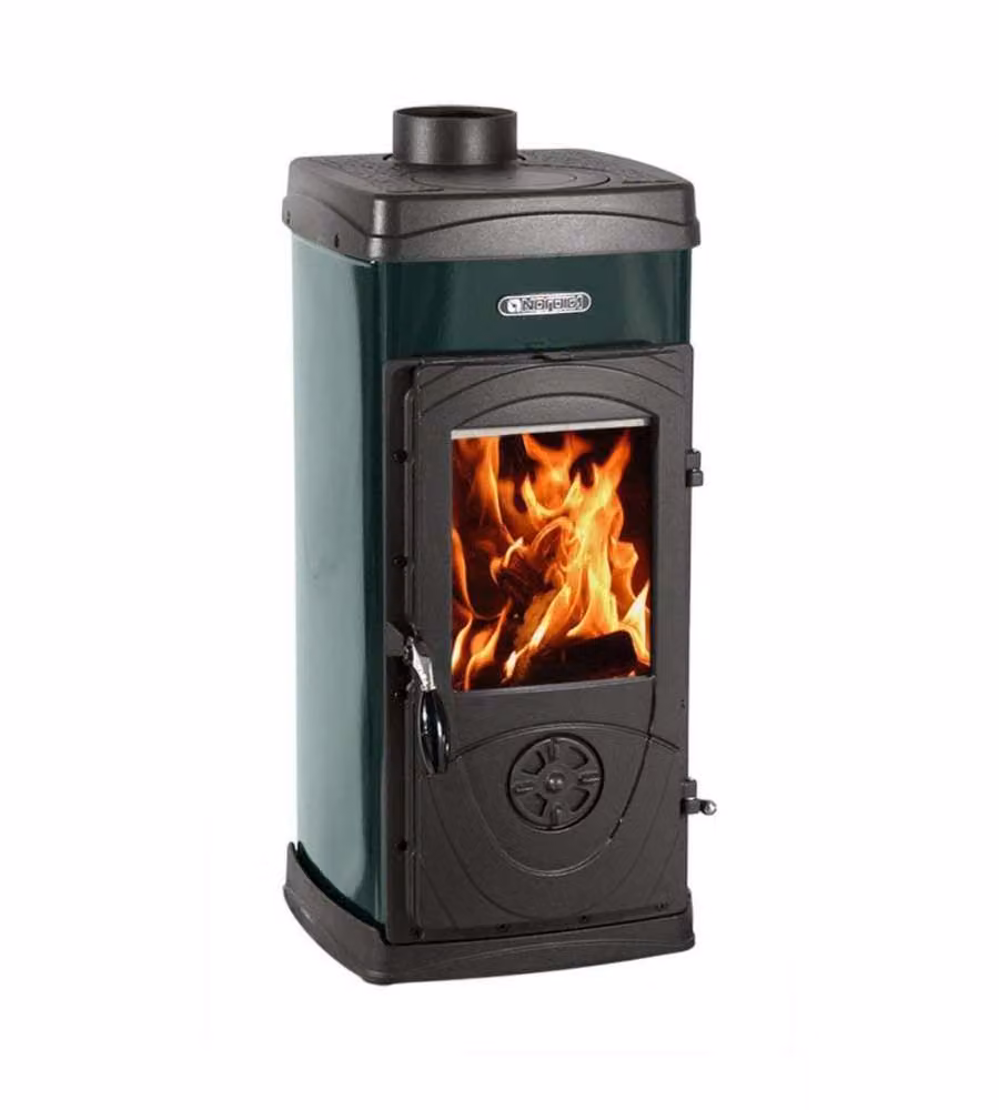 Stufa a Legna La Nordica Super Junior Verde 5 kW L/P/H: 36 x 42 x 77 cm – 1