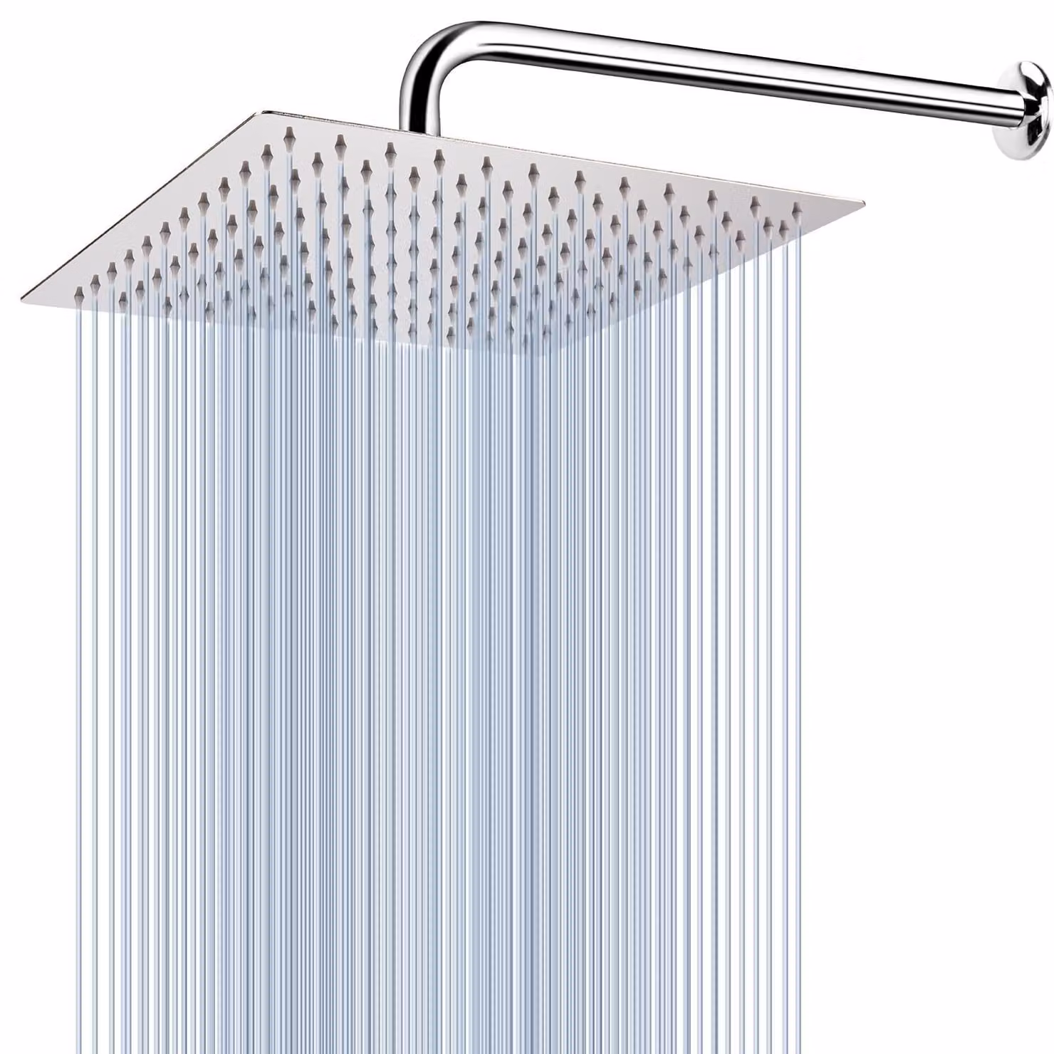 Testina doccia da 30 cm - Acciaio inossidabile - Alta pressione - Ultra sottile - Risparmio idrico - Facile da pulire - Doccetta