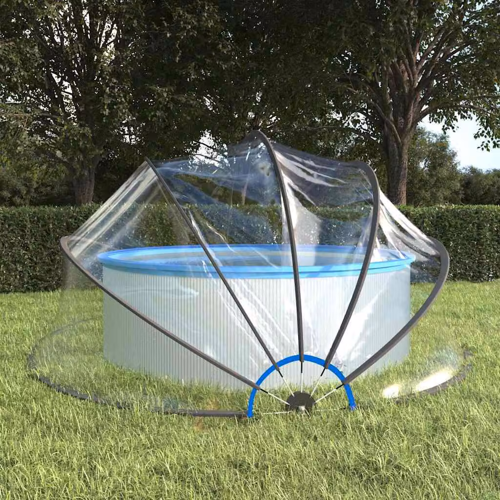 Cupola per piscina trasparente vidaXL in PVC e fibra di vetro L: 500 cm, P: 250 cm, H: 250 cm – 1