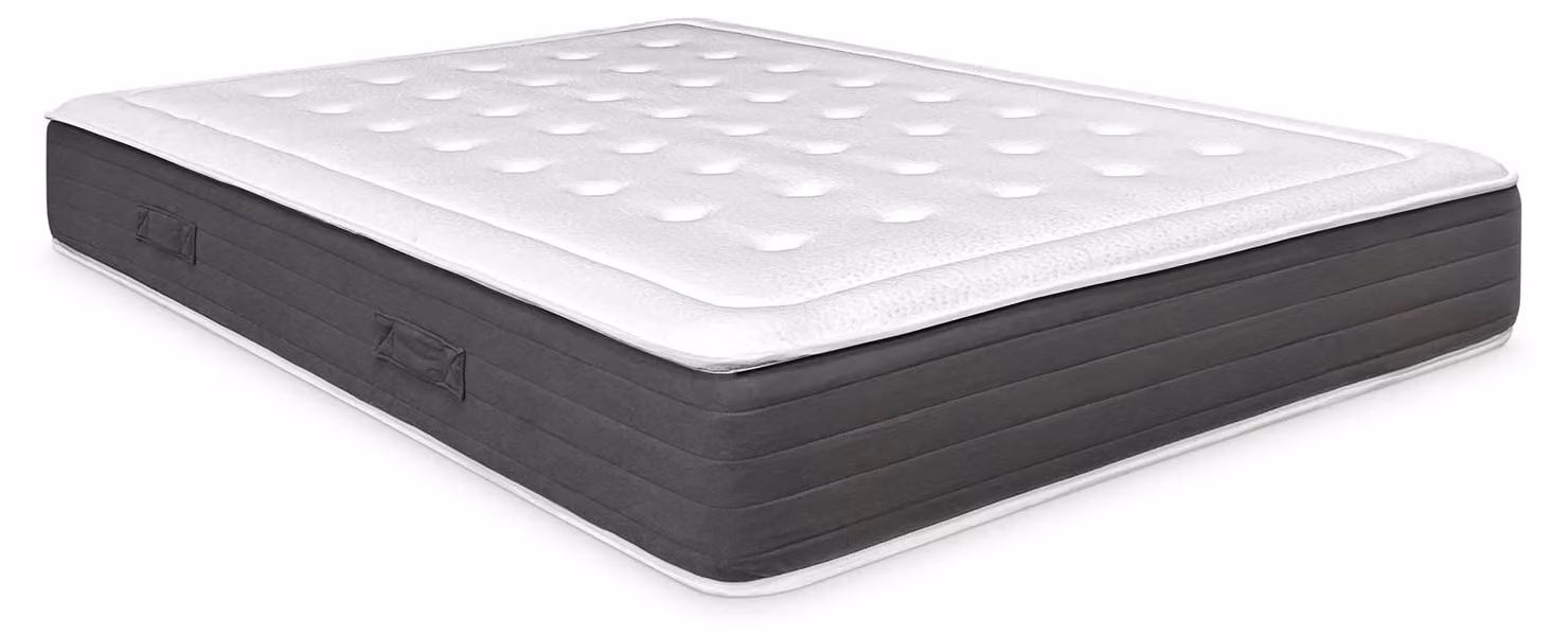 Materasso viscoelastico Creta, 150x190 cm, altezza 24 cm, supporto rigido e ipoallergenico
