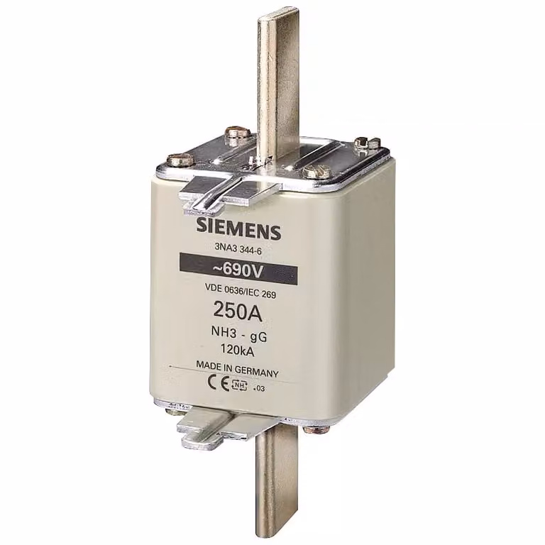 SIEMENS 3NA33446 NH3 224A 3NA3344-6 690 V CA/440 V CC gL/gG Fusibile