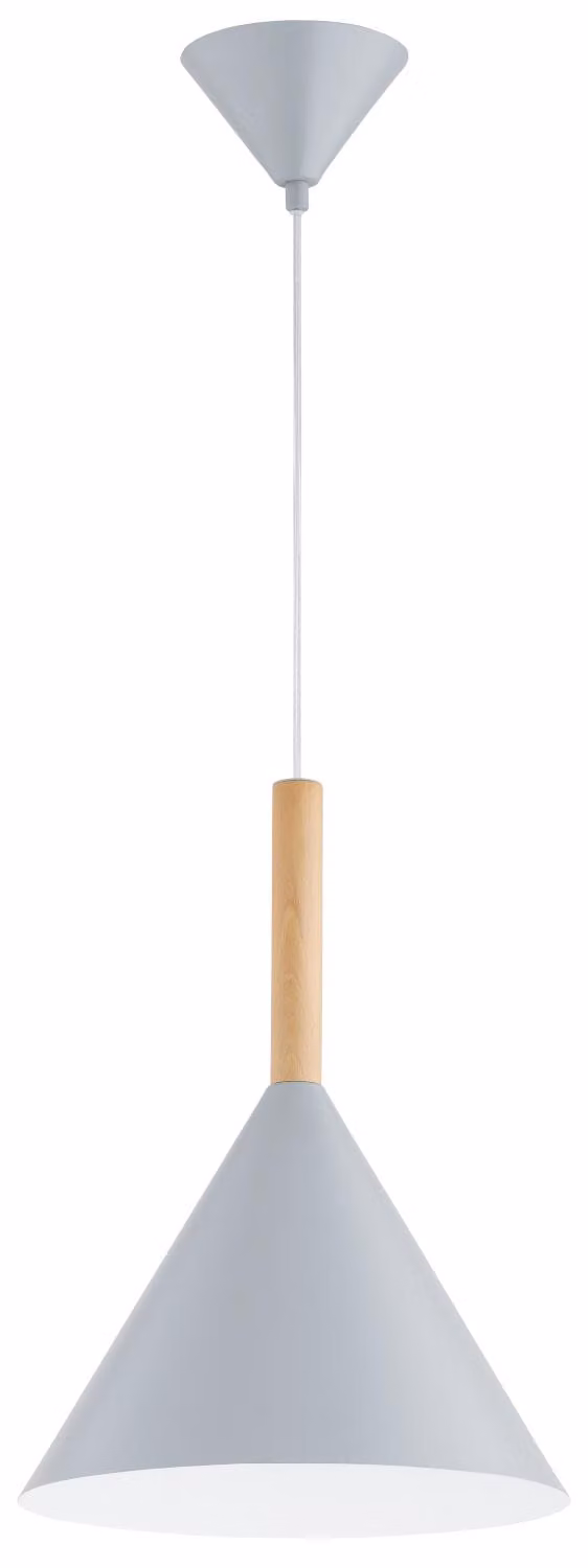 Lampada a sospensione conica FUKS grigio fumé 1xE27x15W in metallo, dimensioni: 90x32x32 cm, IP20, Alfa