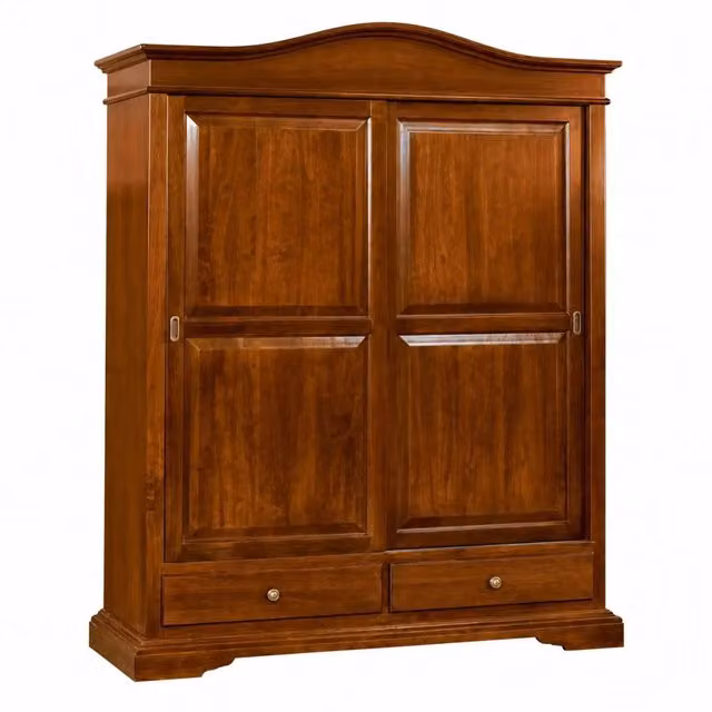 Armadio Arte Povera Mobili 2G con 2 ante scorrevoli in legno color noce L: 180 cm, P: 67 cm, H: 225 cm – 3