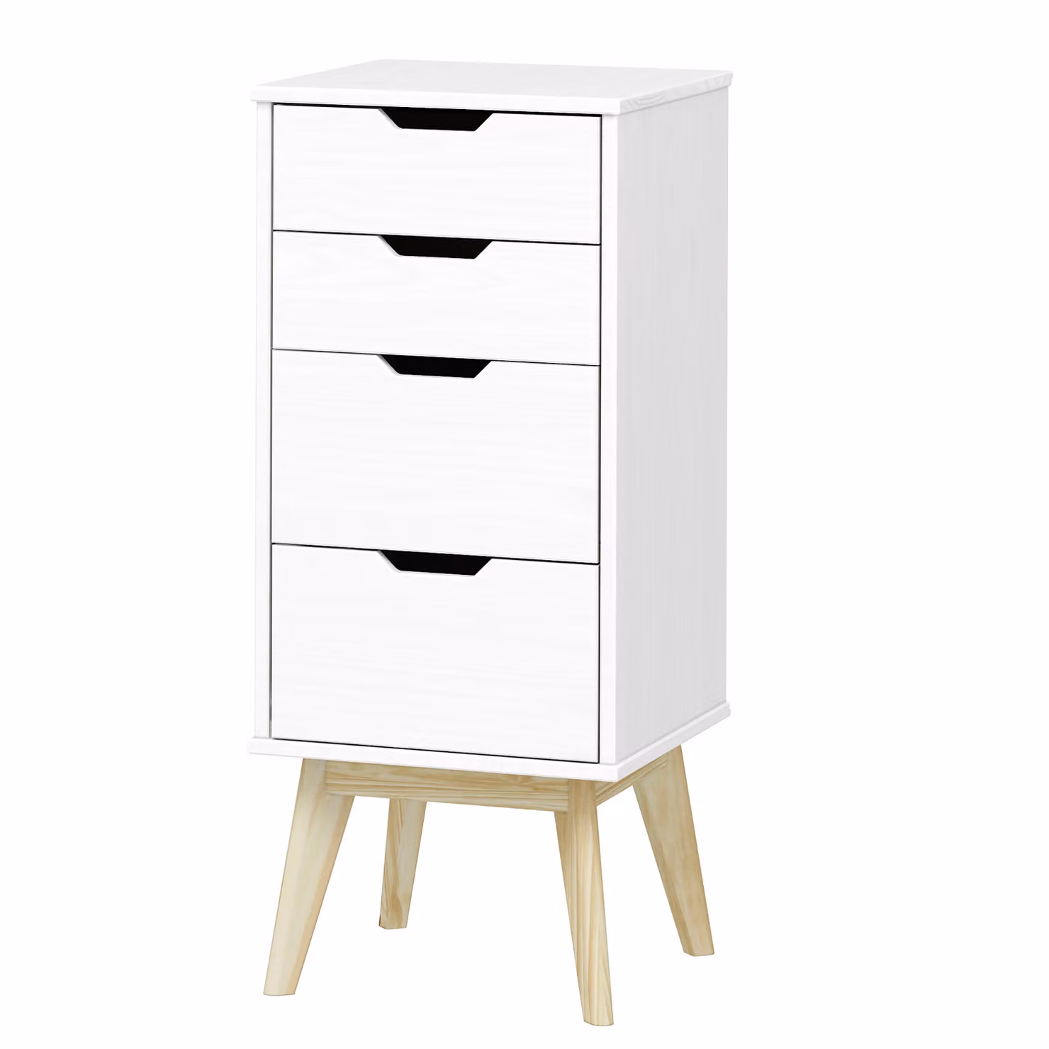 Cassettiera 2+2 cassetti BONITO laccato bianco