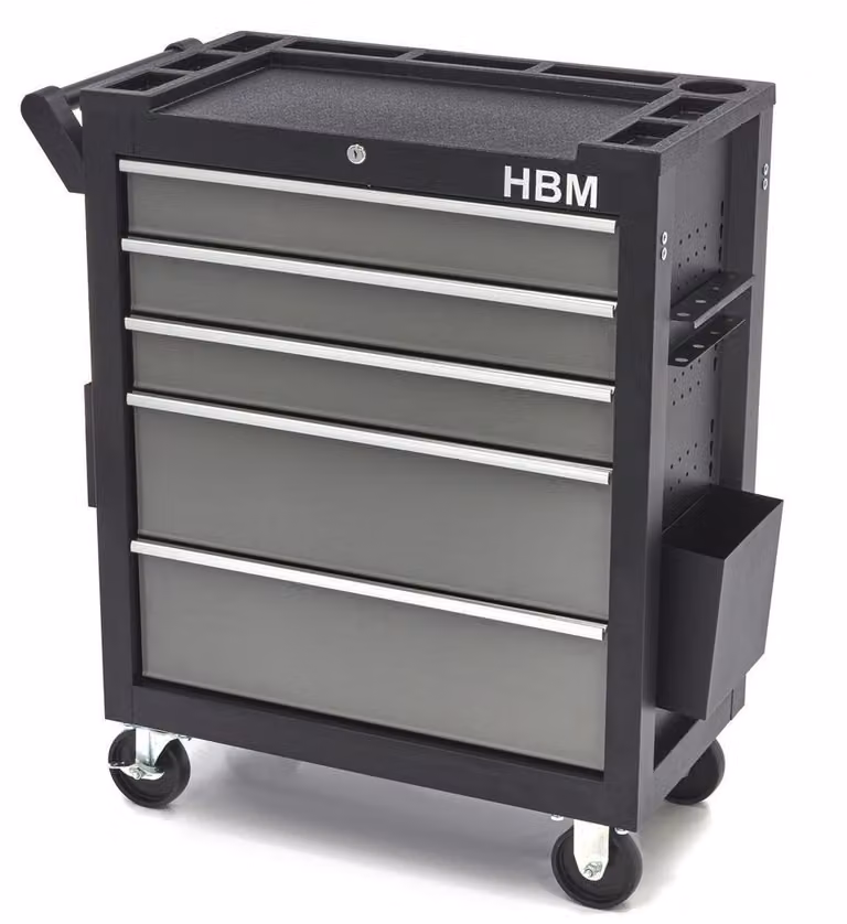 Carrello portautensili 5 cassetti 74x36,5x86,5 cm Carrello da officina Officina