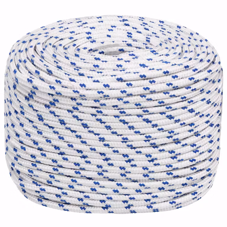 Corda multiuso vidaXL in plastica, Bianco e Blu, Diametro: 8 mm, Lunghezza: 50 m