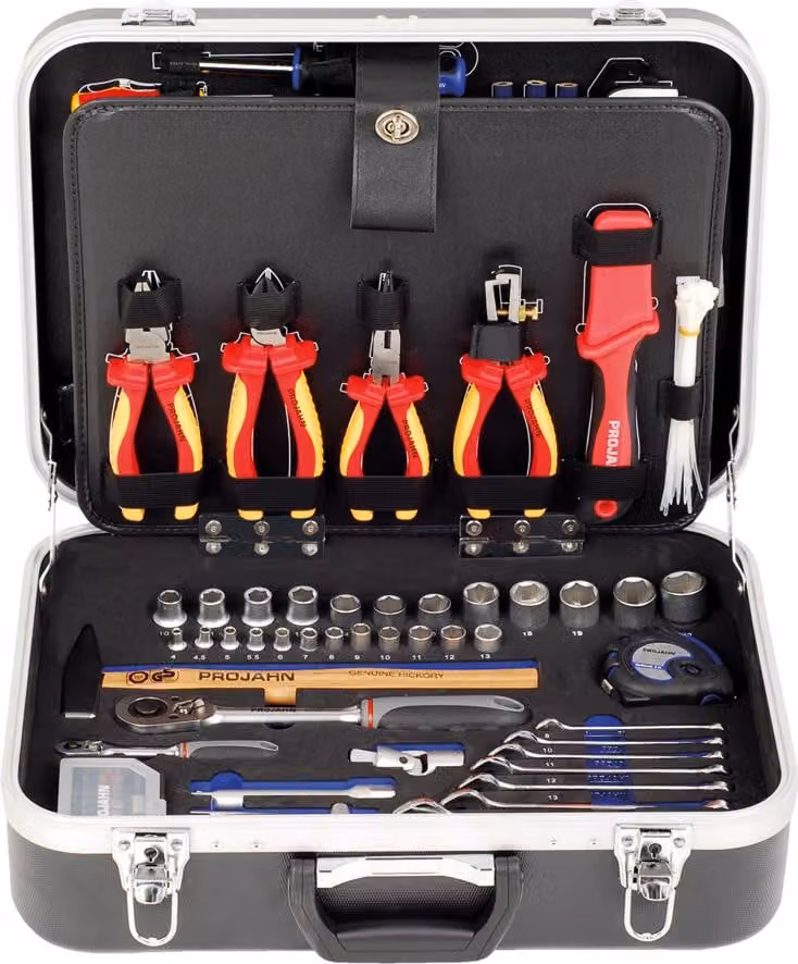 Projahn proficraft Werkzeugkoffer 128 teilig, Nuss Satz, Ratschen, Schrauberbits