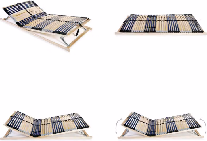 vidaXL Rete a doghe con 42 doghe 7 zone 100 x 200 cm - Base letto - Basi letto - Rete a doghe - Telai a doghe
