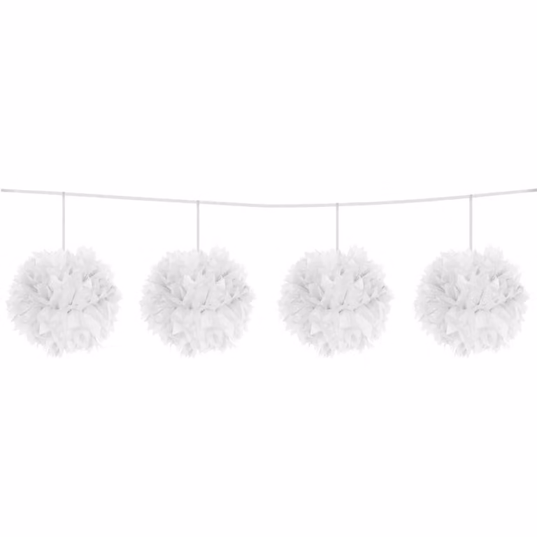 Pendolo a pompon bianco