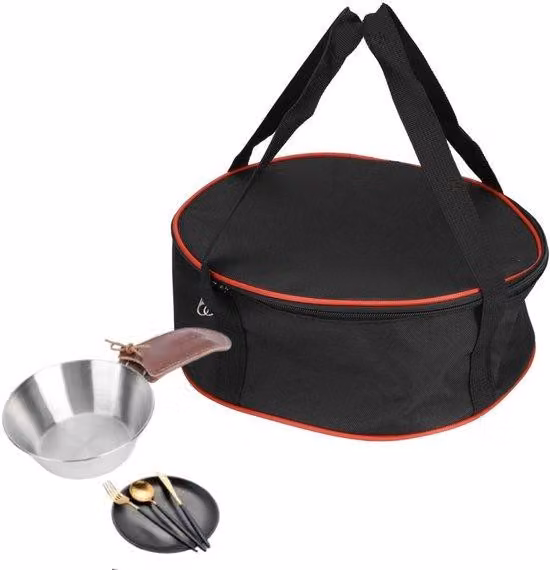 Piatti da campeggio imbottiti - Grandi piatti da campeggio - Protezioni rotonde e piatte - Piatti per alimenti - Piatti con bordo rialzato - Materiale riutilizzabile