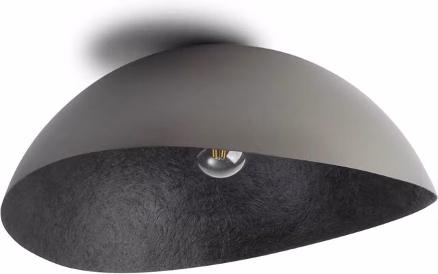 Plafoniera decorativa argento/nera tonda 89cm Solaris E27