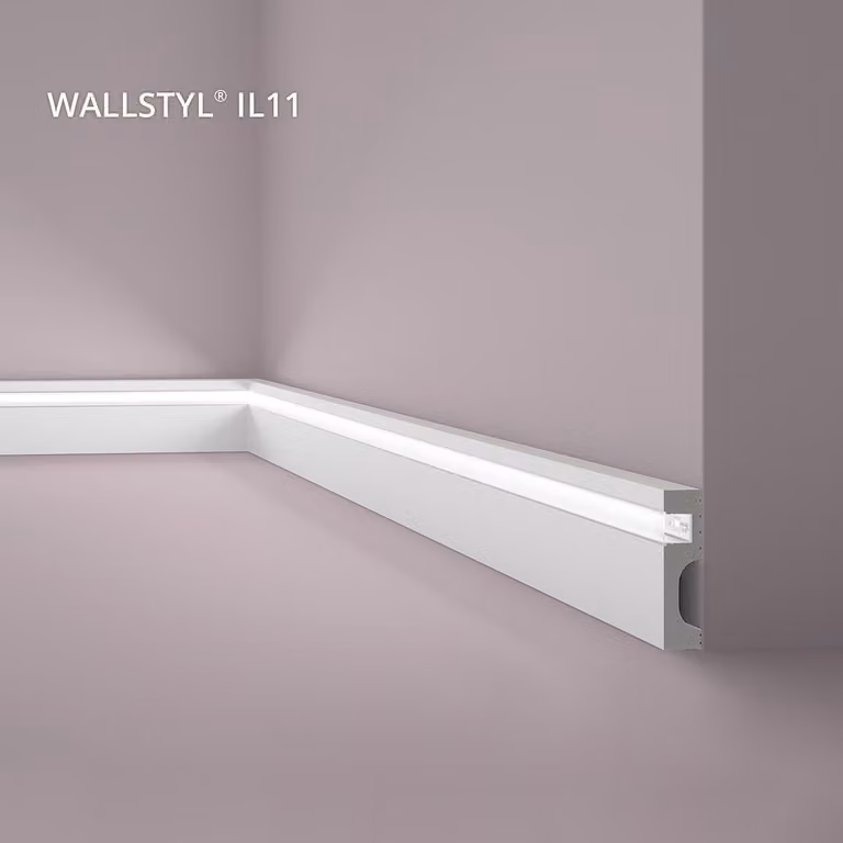 Modanatura a pavimento NMC IL11 WALLSTYL Noel Marquet Modanatura decorativa Modanatura decorativa Illuminazione indiretta grigio moderno 2 m