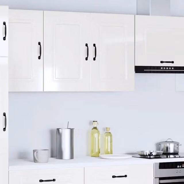 Mobile a parete bianco lucido vidaXL per cucina, camera o soggiorno