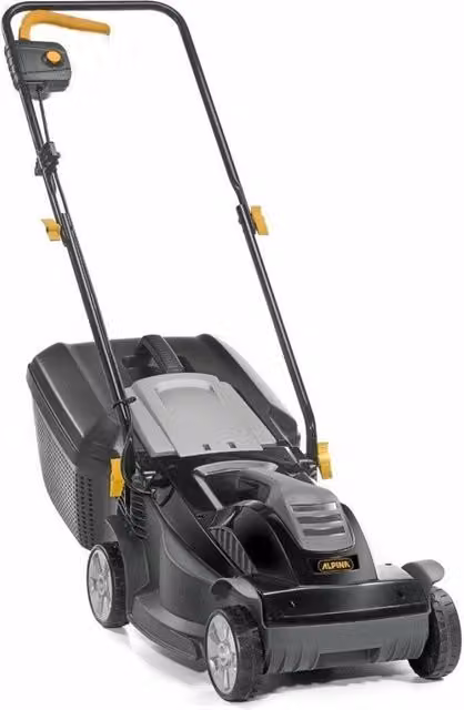 Rasaerba elettrico Alpina BL 380 nero con sacco di raccolta da 40 litri e larghezza di taglio 38 cm