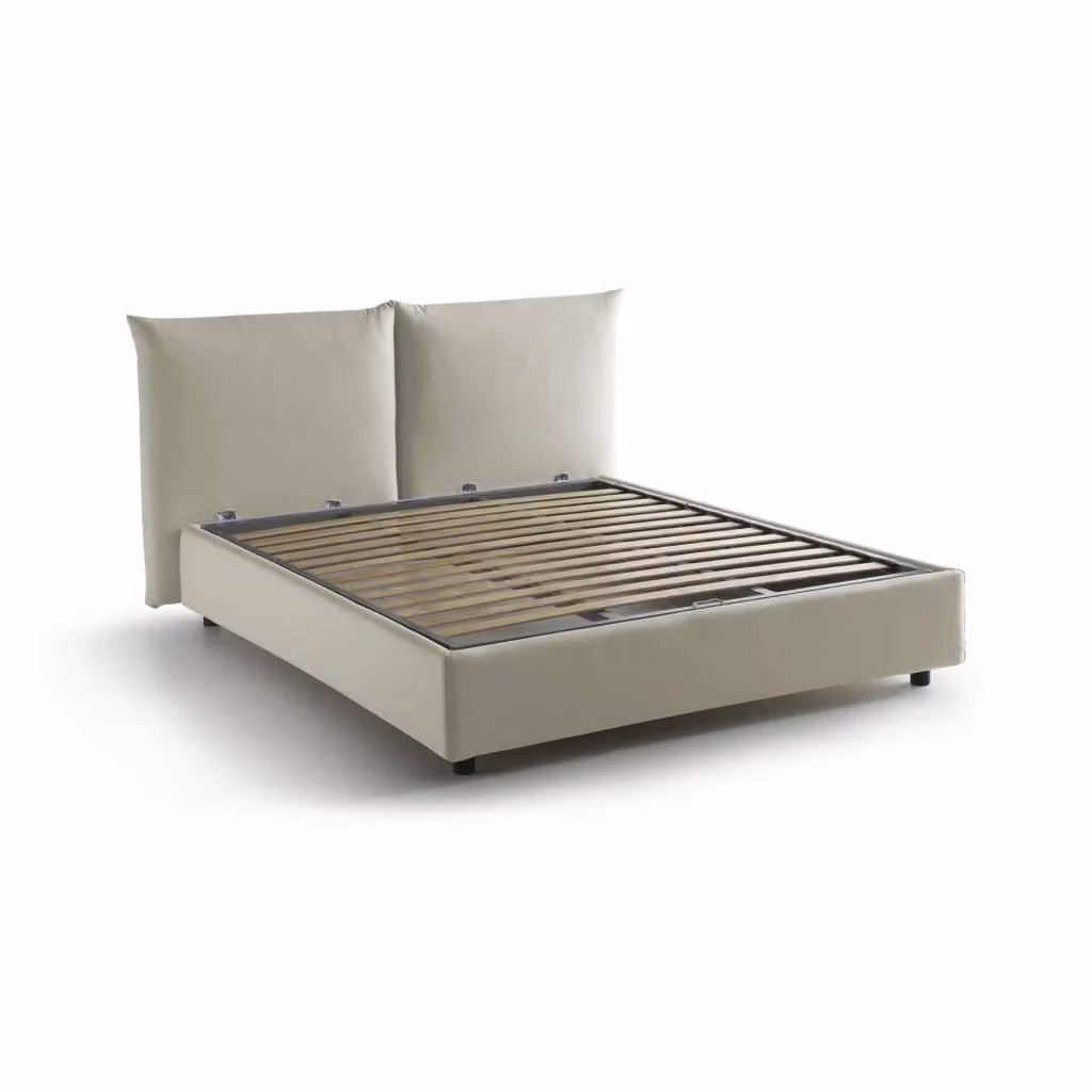 Letto Matrimoniale Aghineo Talamo Italia Beige con Contenitore e Base Lift Up L/P/H: 160 x 200 x 225 cm – 2