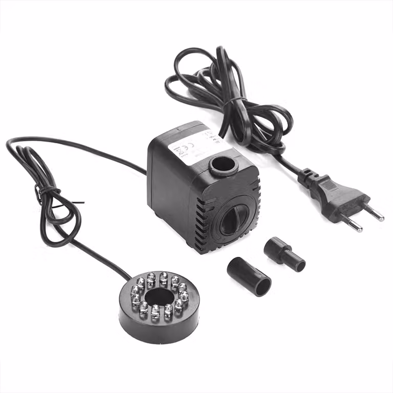 Pompa d'acqua sommergibile ultra silenziosa con luce LED Fontana per acquario Fish Tond