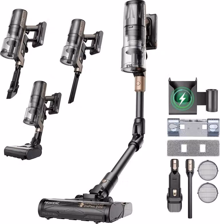 P20 OnePass: Aspirapolvere a umido e a secco senza fili - Potenza di aspirazione: 70000 Pa - Motore brushless da 680W - Autonomia: 70 minuti - Tubo flessibile pieghevole a 180° - Contenitore per la polvere da 1-2 litri - Spina di tipo EU