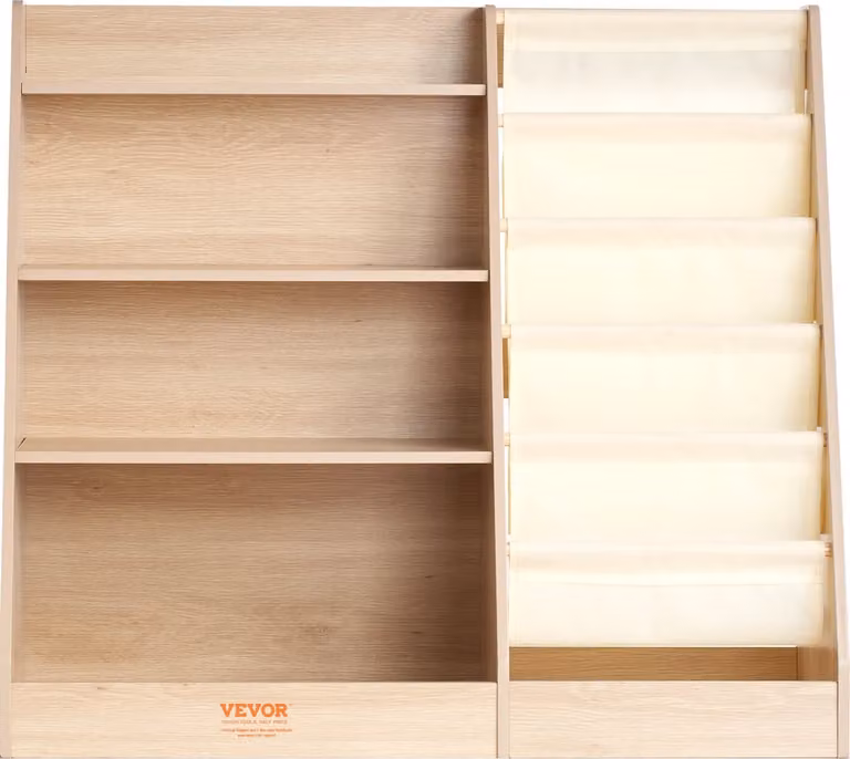 libreria in legno per bambini a 4 livelli, libreria a sei livelli, scaffale per bambini, mobile organizzatore di libri e giocattoli, per la camera dei bambini, la stanza dei giochi, l'asilo