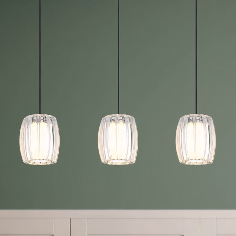 Globo Lampada a sospensione Maribel, dimmerabile, Chiaro / Trasparente, Soggiorno / Sala da pranzo, Plastica, Moderno, Lampada a sospensione