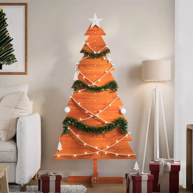 Maison Exclusive - Albero di Natale da decorare Marrone cera 150 cm Legno massello di pino