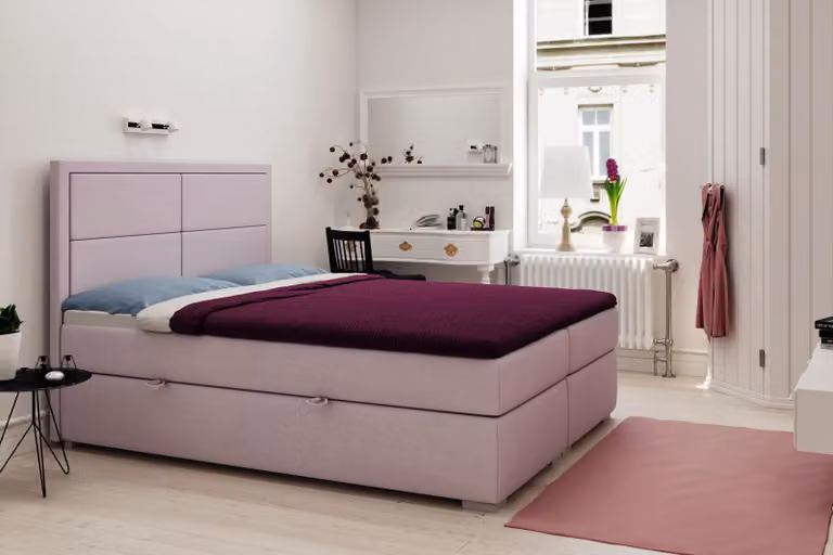 Boxspring Bett Hotel Doppel Komplett Set Matratze Topper Betten Funktion Kasten