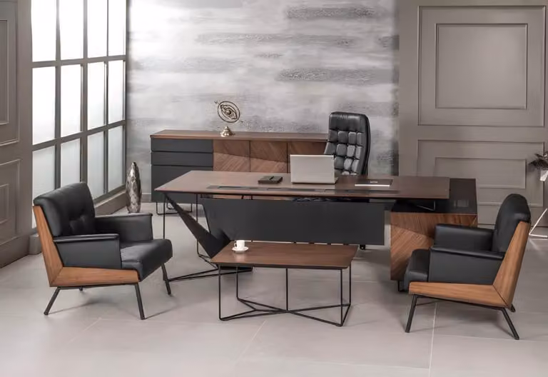 Moderne Büro Zimmer Set Office Einrichtung Komplett Set Möbel Schreibtisch 5tlg