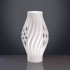 Lampada portatile da tavolo IPERBRIKO HELIOS con LED integrato, Bianca, Diametro: 22 cm, Altezza: 40 cm