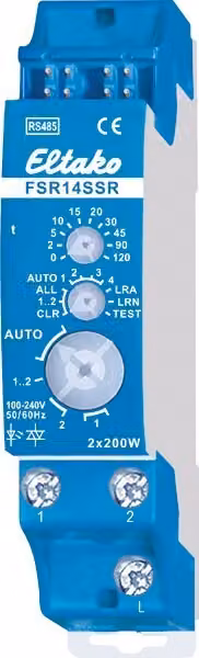 Eltako 30014020 Relè di commutazione a impulsi radio FSR14SSR, attuatore silenzioso, 2 canali