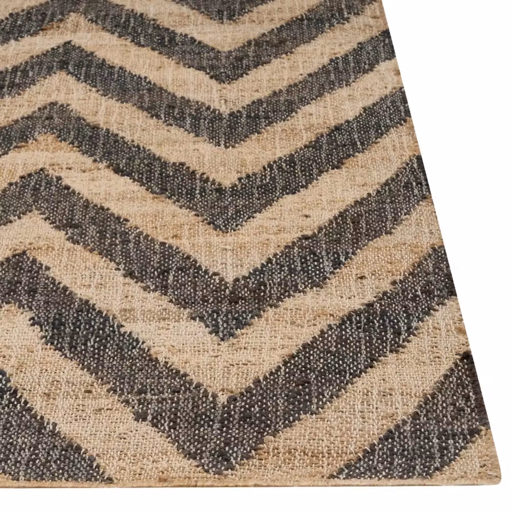 Tappeto in iuta intrecciata BELIANI con motivo geometrico beige e nero in stile boho per soggiorno o camera da letto L: 300 cm, P: 200 cm – 2