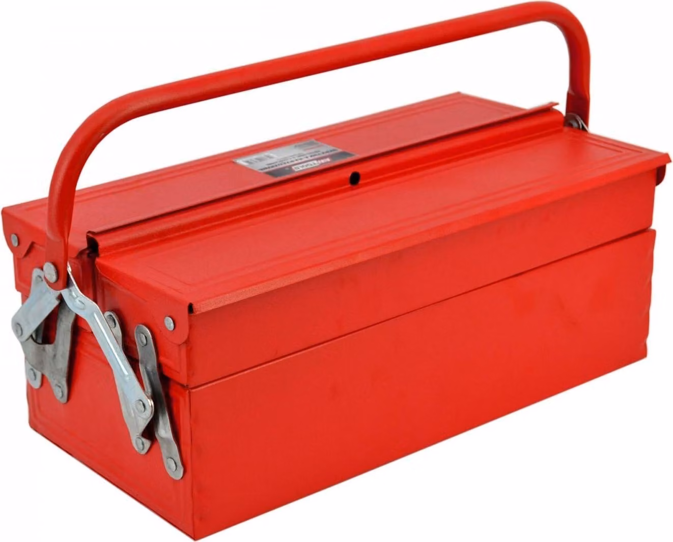 AW Tools - Werkzeugkasten, Metall AW642 (43 cm x 22 cm x 16 cm) (Rot)