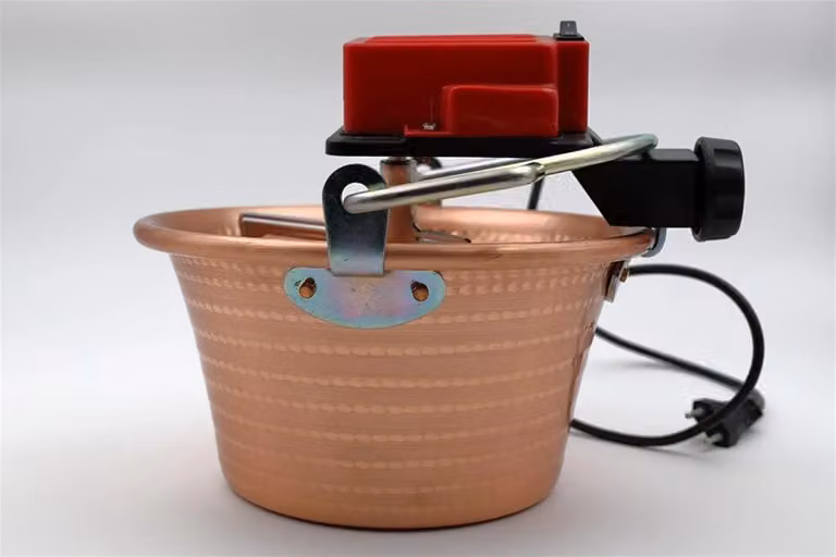 Paiolo elettrico in rame per induzione a fondo piano, diam. 26cm (Mot. 5W)