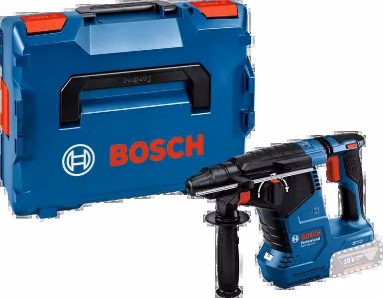 Sistema Bosch Professional 18V GBH 18V-24 C - martello perforatore a batteria ricaricabile (senza spazzole, 2,4 J, Ø max. calcestruzzo 24 mm, SDS plus, connettività, in L-BOXX)