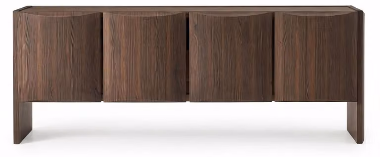 Mobile bar moderno Braun, design elegante e lussuoso, credenza, mobile contenitore, basso mobile TV