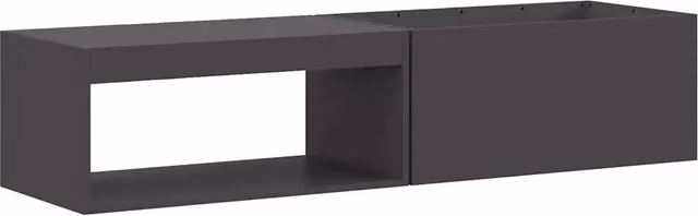 Focolare in acciaio nero DESIGN IN per legna L/P/H: 160 x 45 x 35 cm CFW9244231 – 1