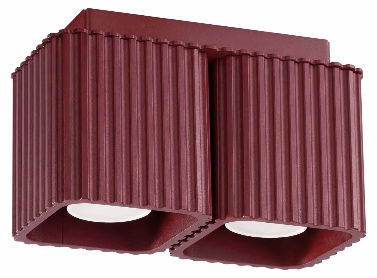 Plafoniera RIFF 2 bordeaux GU10 2xGU10 10W alluminio 12x10x20,5cm Sollux Lighting