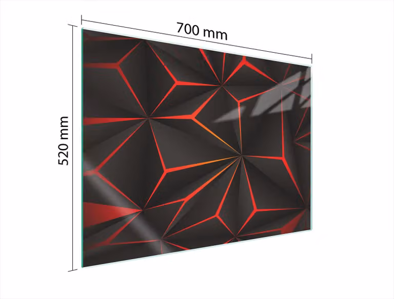 Piastra Di Protezione Del Vetro Per Il Cuore 70X52 Pattern