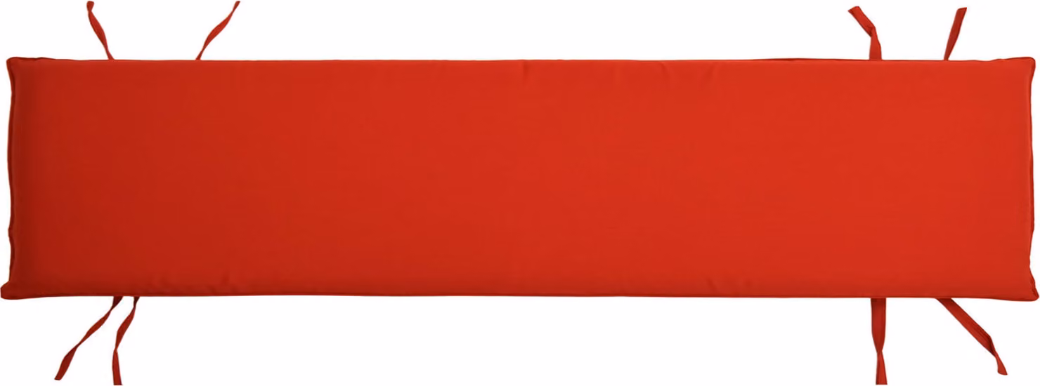 Cuscino per panchina da giardino, dimensioni 40 x 150 x 5 cm, per la panchina Ferrara TB-1064 - Colore: rosso