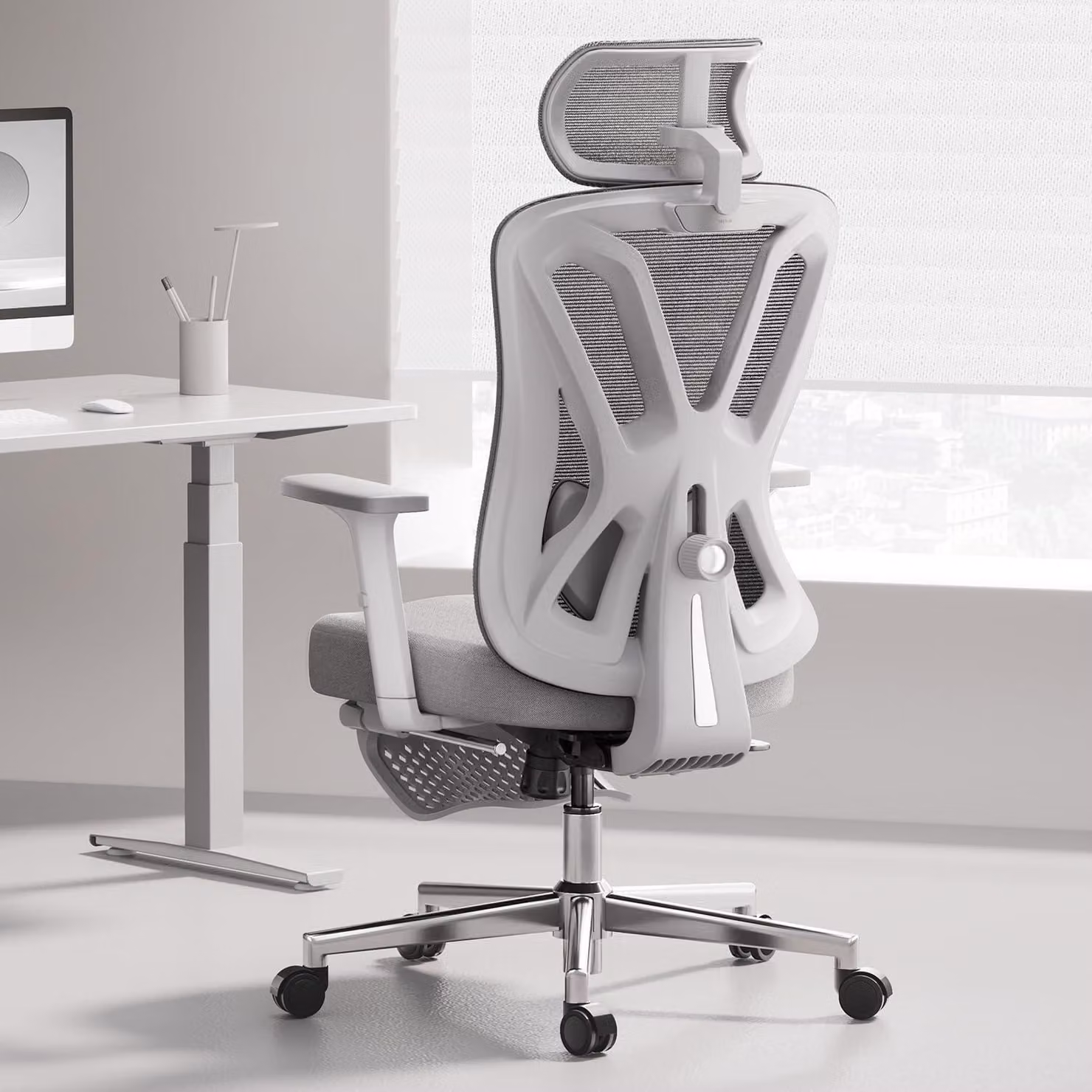 Sedia da ufficio - Sedia ergonomica - Sedia per ufficio - Sedia per computer - Sedia da scrivania - Supporto lombare regolabile