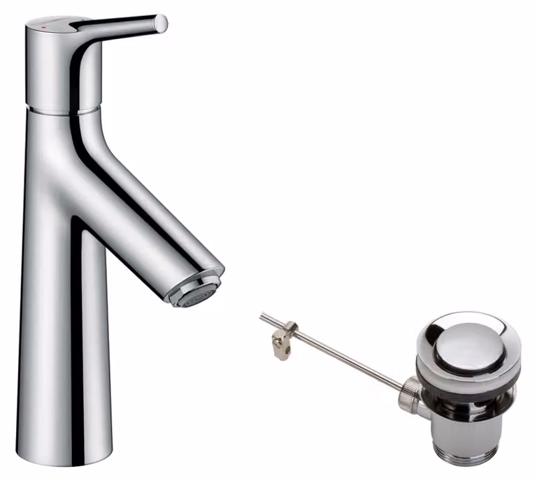 Miscelatore monocomando per lavabo hansgrohe 100 Talis S con set di scarico a tirante, cromato, 1 pz.