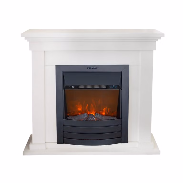 XARALYN, camino elettrico da parete, 1800 Watt, 2 livelli di riscaldamento, effetto fiamma realistico, termostato