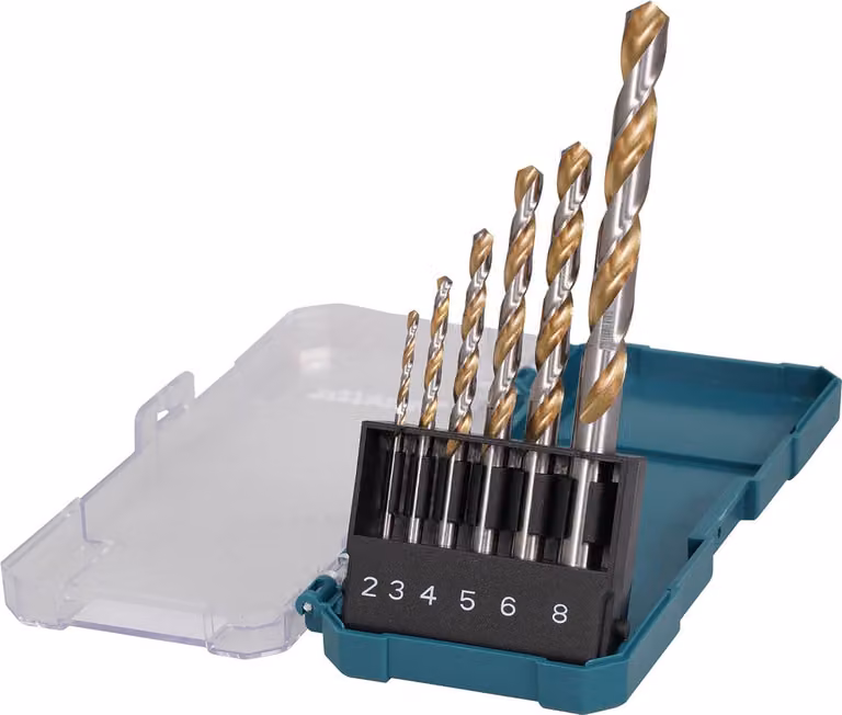 Makita Hss-G 6 pezzi 2/3/4/5/6/8Mm Set di punte per metallo