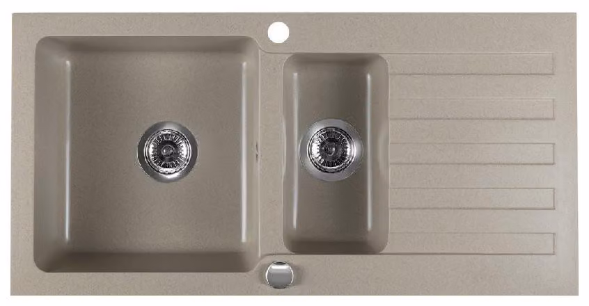 Sapho Lavelli - Lavello in granito, 960x480 mm, beige GR1332
