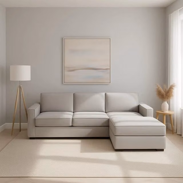Divano con penisola sfoderabile Talamo Italia Made in Italy, Grigio, L/P/H: 260 x 95 x 90 cm – 1