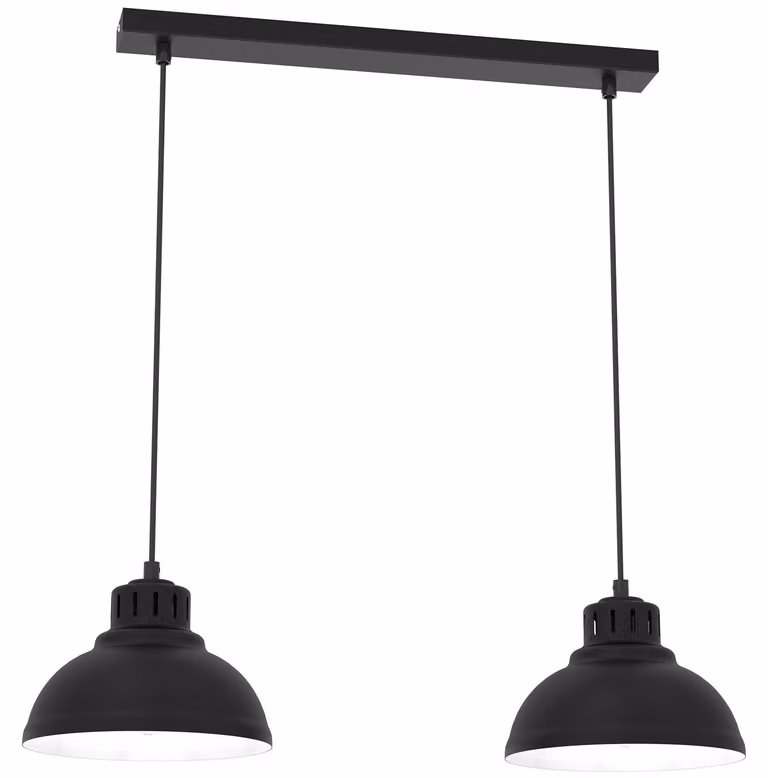 Lampada a sospensione a doppia lamella nera SVEN 9082 Luminex