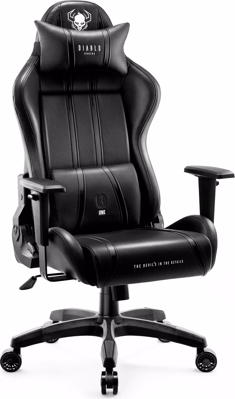 Diablo X-One 2.0 Gaming Chair Sedia da ufficio Braccioli regolabili Design ergonomico Cuscino collo/glutei King Size Nero