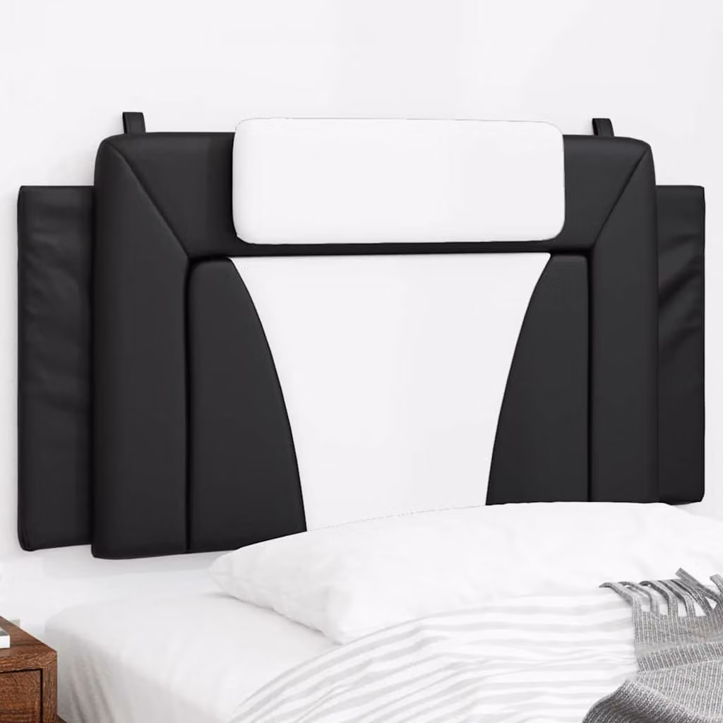 Cuscino Testiera vidaXL Viana in Similpelle Nero e Bianco L: 100 cm