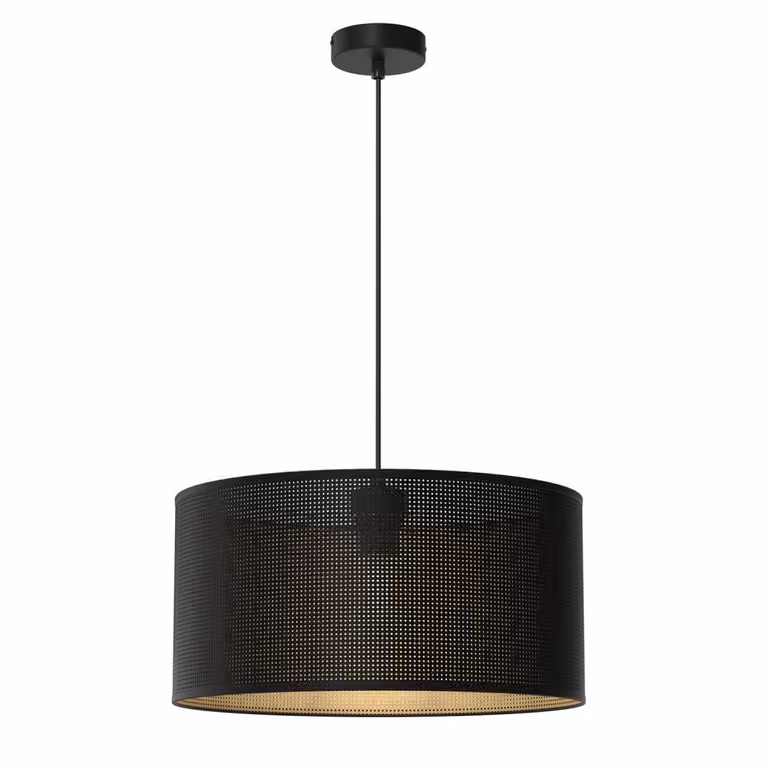 Lampada a sospensione nera con interno dorato Ø40cm maglia Loft 1xE27 15W Luminex
