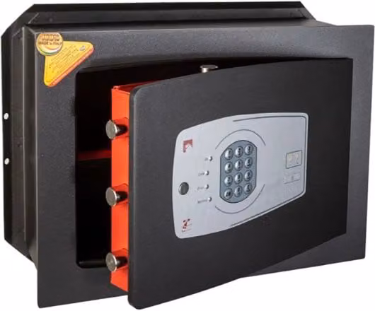 Cassaforte a muro Technomax ATT/5P elettronica in acciaio nero L: 46 cm, P: 34 cm, H: 20 cm – 1