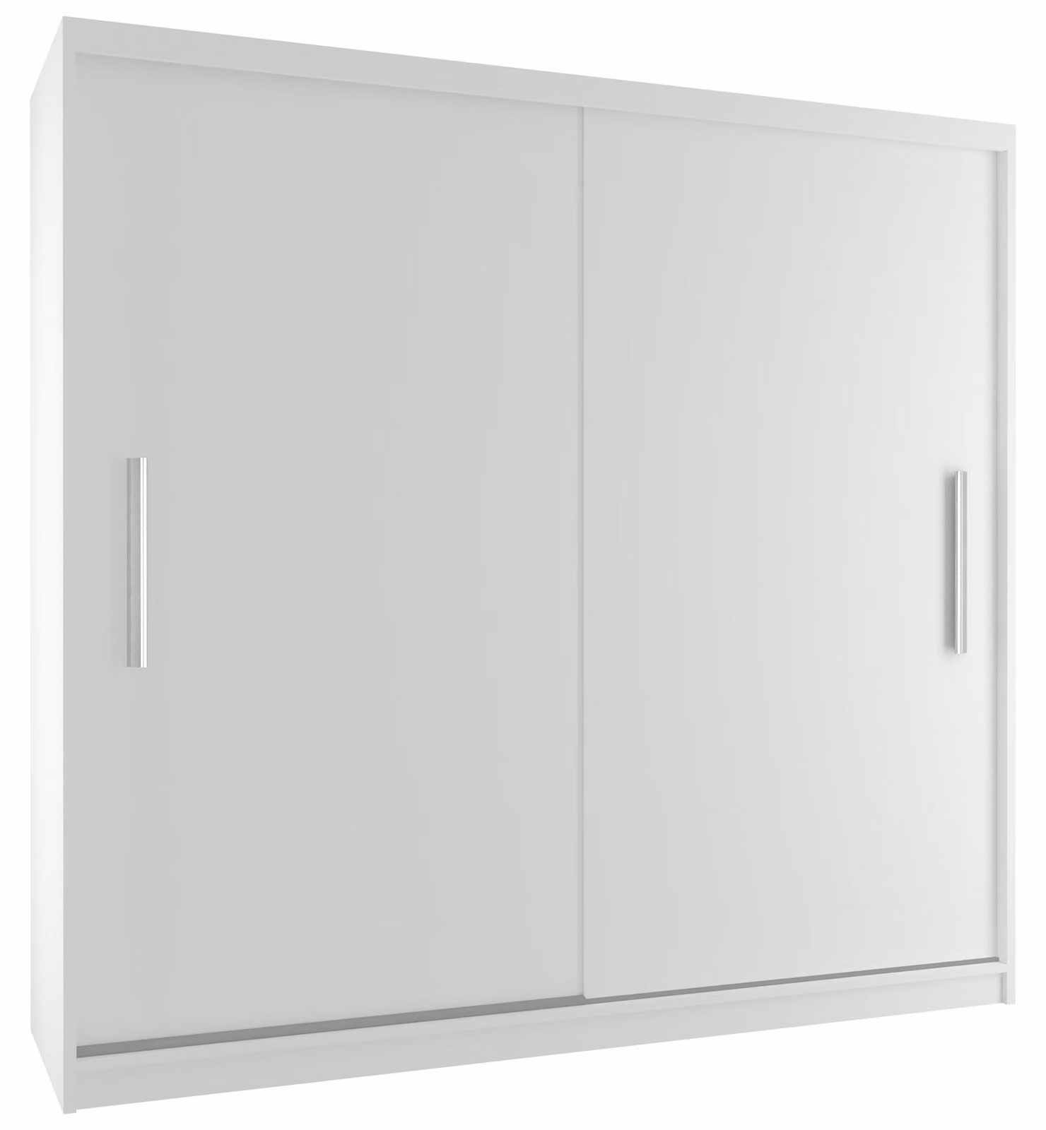 BELINI Verona, armadio scorrevole da 200 cm, bianco opaco - armadio per l'ingresso con asta appendiabiti, ideale per la camera da letto