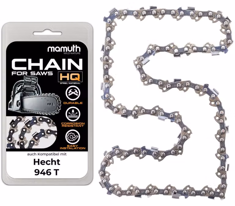 Catena per motosega, 40 cm, 1,5 mm, passo 0,325", 66 maglie, compatibile con Hecht 946 T